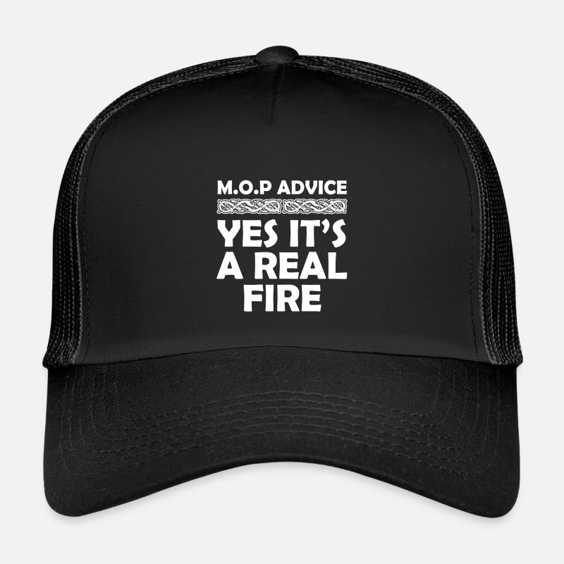 MOP - Real Fire - Kids’ Trucker Cap - black/black