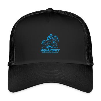 AquaPony Weltmeisterschaft - Kinder Trucker-Cap - Schwarz/Schwarz - Vorne