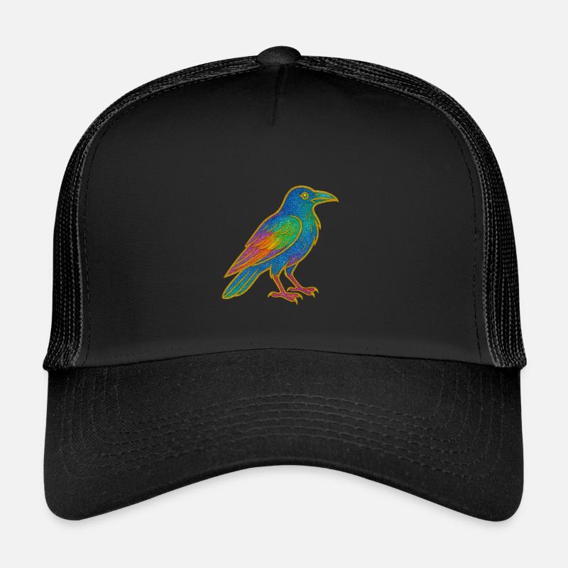 Raven | Crow | Rainbow Bird Glitter Patch Kids’ Trucker Cap