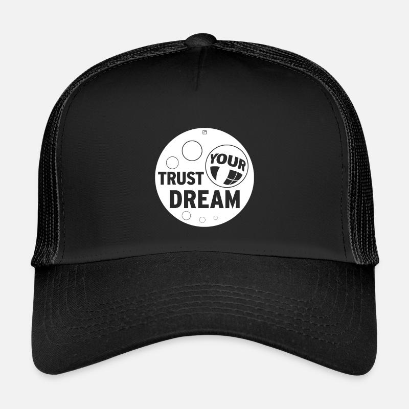TRUST YOUR DREAM - Kinder Trucker-Cap - Schwarz/Schwarz
