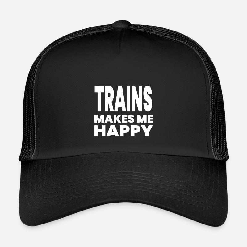 Züge - Kinder Trucker-Cap - Schwarz/Schwarz