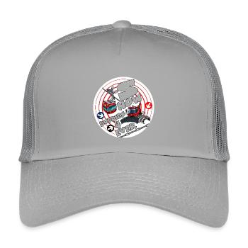 1423-snow_buddies_rood - Kids’ Trucker Cap - light grey - Front