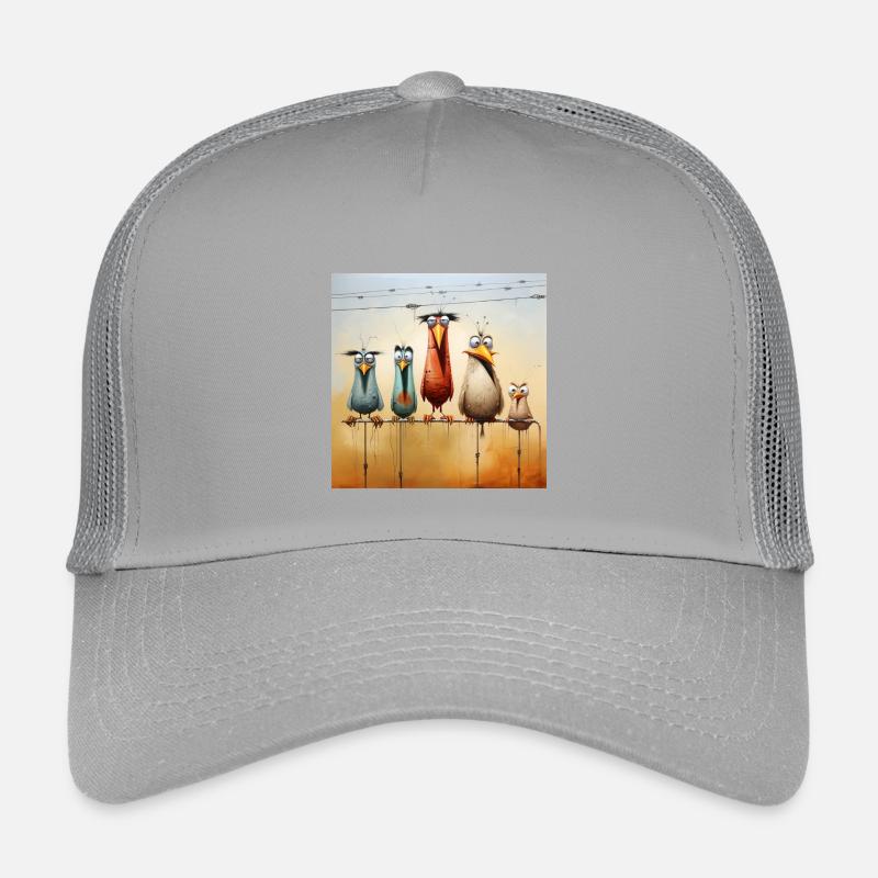 flock of birds on a wire Kids’ Trucker Cap