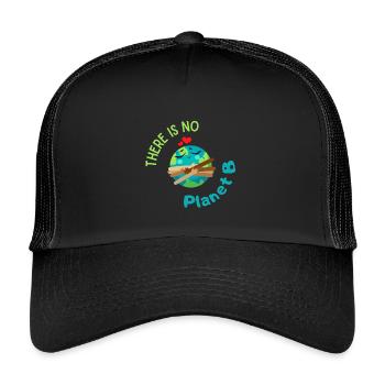 Il n’y a pas de planète B – des graphiques écologiques avec la Terre - Casquette trucker enfant - noir/noir - Devant