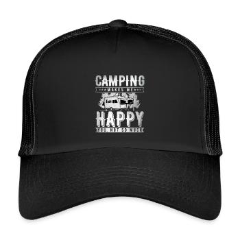 Camping - Kids’ Trucker Cap - black/black - Front