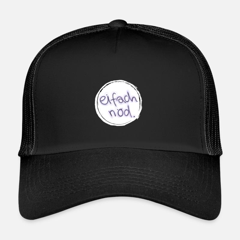 eifach nöd. - Kinder Trucker-Cap - Schwarz/Schwarz