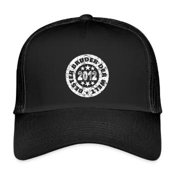 Jahrgang 2012 - Kinder Trucker-Cap - Schwarz/Schwarz - Vorne
