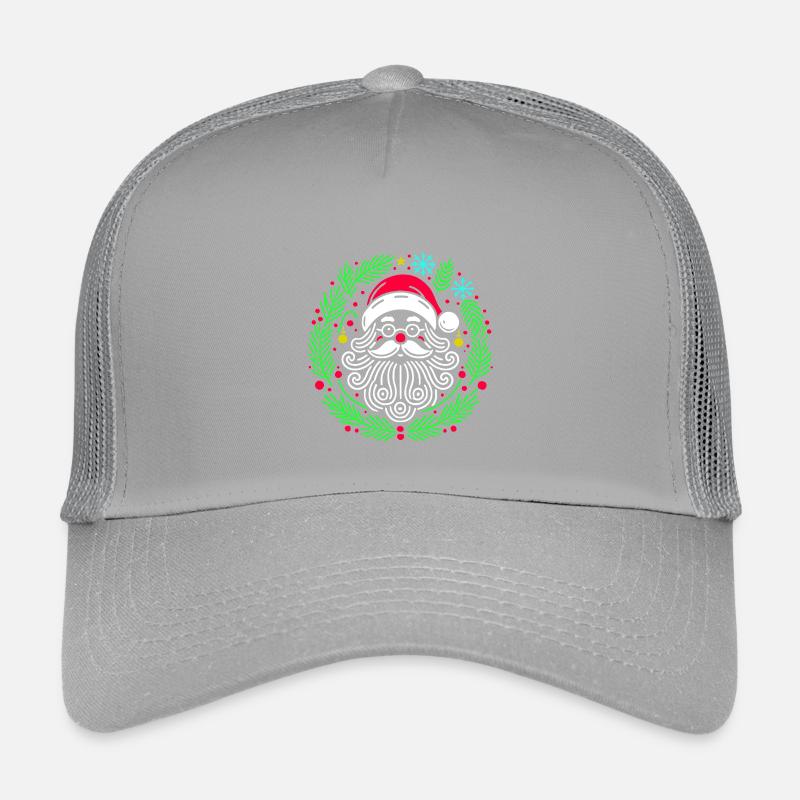 Père Noël circulaire de Noël avec des branches Casquette trucker enfant