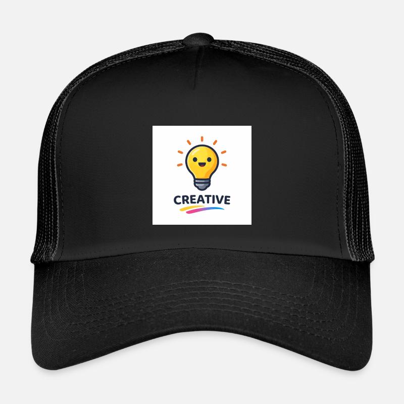 Creative flash of light design - Kids’ Trucker Cap - black/black