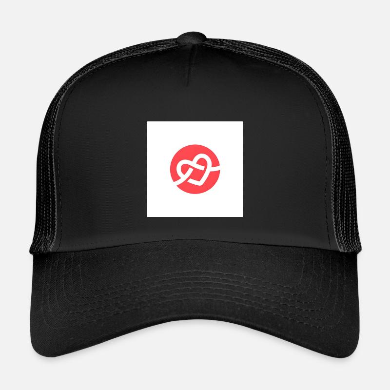 Weaved Heart Logo - Kids’ Trucker Cap - black/black