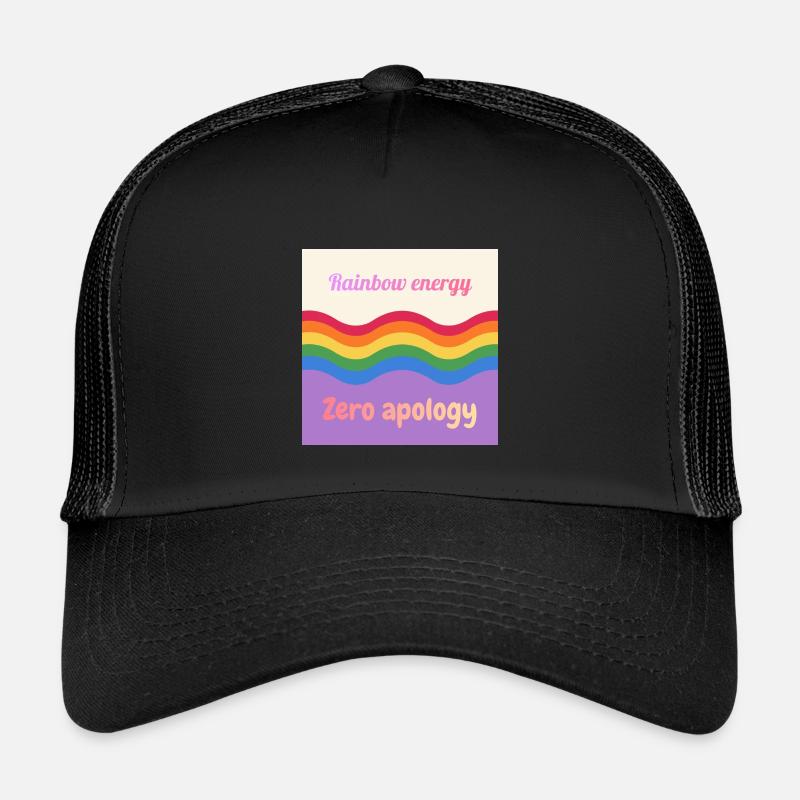 Rainbow Energy - Kids’ Trucker Cap - black/black