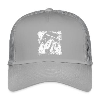 Mountain Bike Lover Graphic - Kids’ Trucker Cap - light grey - Front