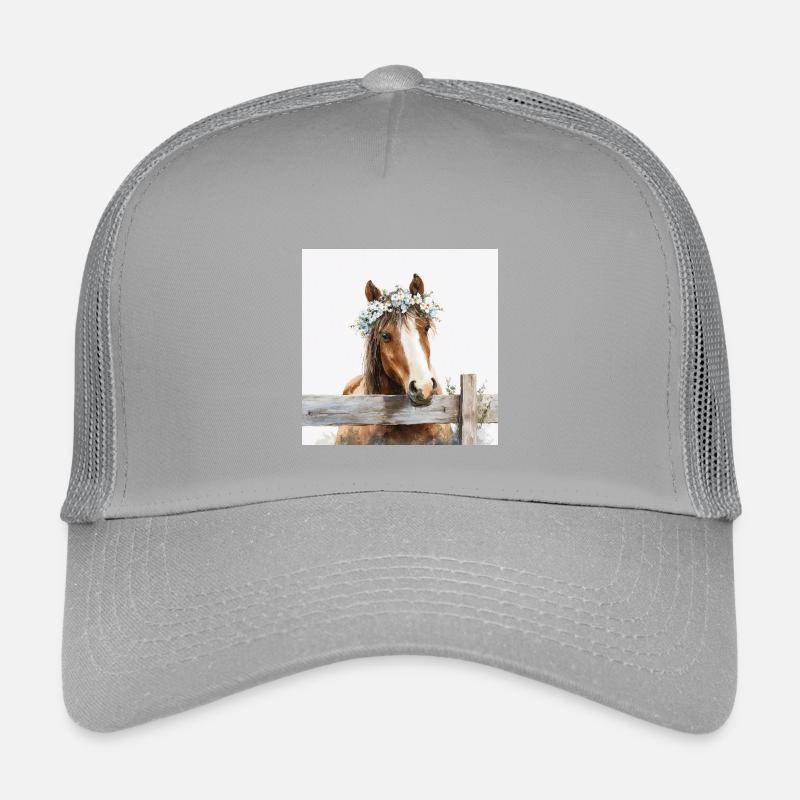 Pastellblüten-Pferdekrone Kinder Trucker-Cap