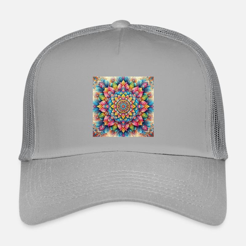 Lebendige Mandala-Prachtkunst Kinder Trucker-Cap