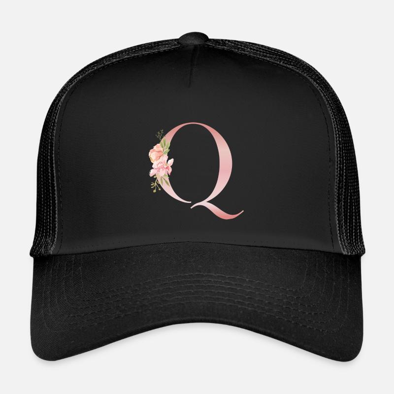 Pastel Q Floral Monogram Kids’ Trucker Cap