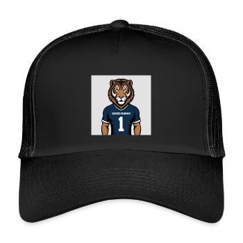 Imprimé du maillot mascotte du Tigre - Casquette trucker enfant - noir/noir - Devant