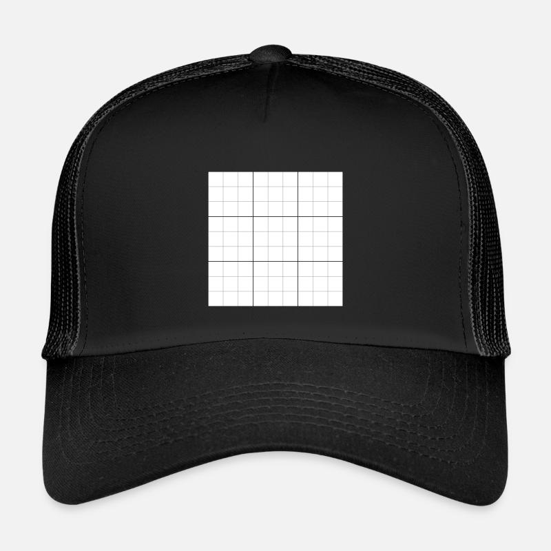 Sudoku blanko Raster - Kinder Trucker-Cap - Schwarz/Schwarz