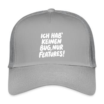 Je n’ai pas de bug, juste des fonctionnalités - Casquette trucker enfant - gris clair - Devant