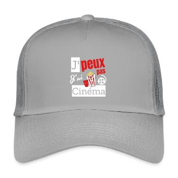 Je peux pas j’ai cinéma - Casquette trucker enfant - gris clair - Devant