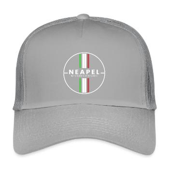 Neapel Koordinaten - Kinder Trucker-Cap - Hellgrau - Vorne