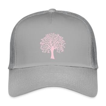 Icon Pink Jumbo Tree Print Silhouette - Kids’ Trucker Cap - light grey - Front