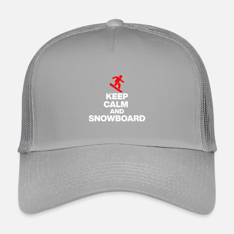 KEEP CALM AND SNOWBOARD! FUN ON THE SLOPES & HUT FUN Kids’ Trucker Cap