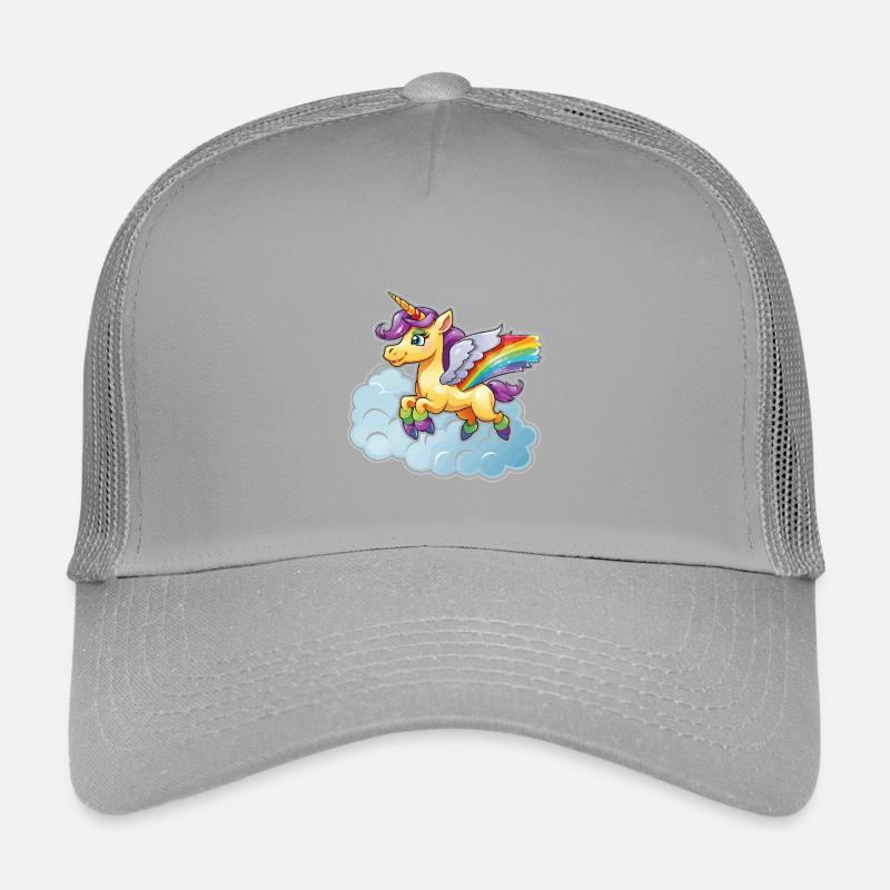 Regenbogen-Einhorn auf Wolke Kinder Trucker-Cap