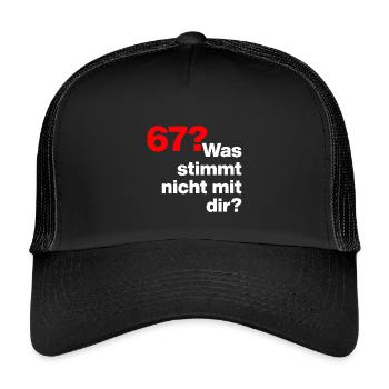 6-7 WAS STIMMT NICHT MIT DIR? TREND KINDER WARUM🤔 - Kinder Trucker-Cap - Schwarz/Schwarz - Vorne