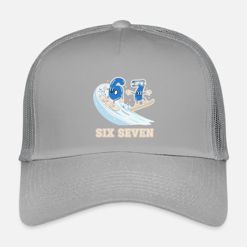 67 Six Seven Snowboarder Wintersport Kinder Trucker-Cap
