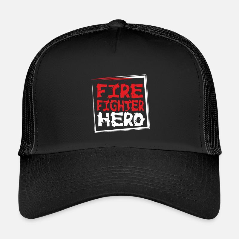 FIREFIGHTERHERO - Kids’ Trucker Cap - black/black