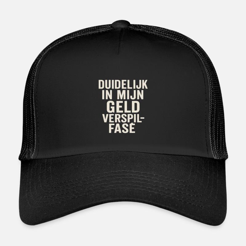 Offensichtlich befinde ich mich in meiner Geldverschwendungsphase - Kinder Trucker-Cap - Schwarz/Schwarz