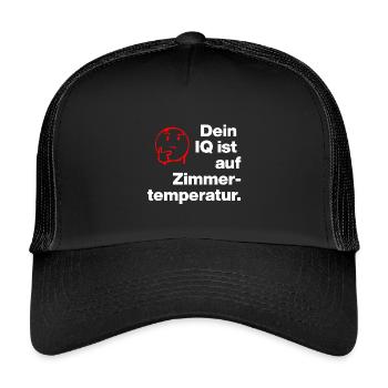 TON QI EST À TEMPÉRATURE AMBIANTE. SARCASME ESPIÈGLE - Casquette trucker enfant - noir/noir - Devant