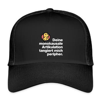 TON ARTICULATION MONOCAUSALE, SARCASME STUPIDE - Casquette trucker enfant - noir/noir - Devant