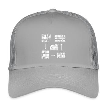 The Art of Doing Nothing (white text) - Kids’ Trucker Cap - light grey - Front