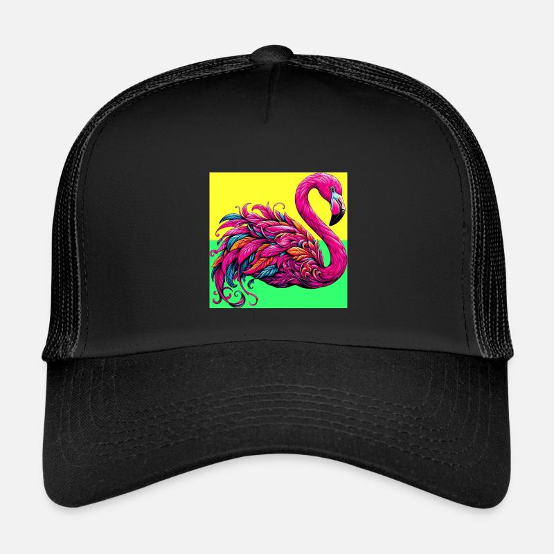flamingo - Kids’ Trucker Cap - black/black