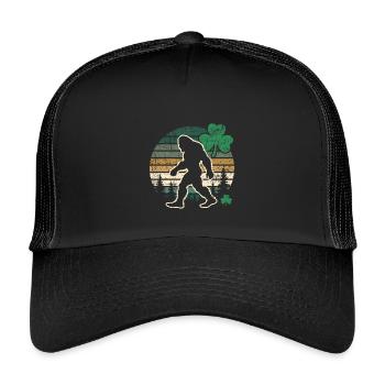 Big Foot St. Patrick's Day - Kids’ Trucker Cap - black/black - Front