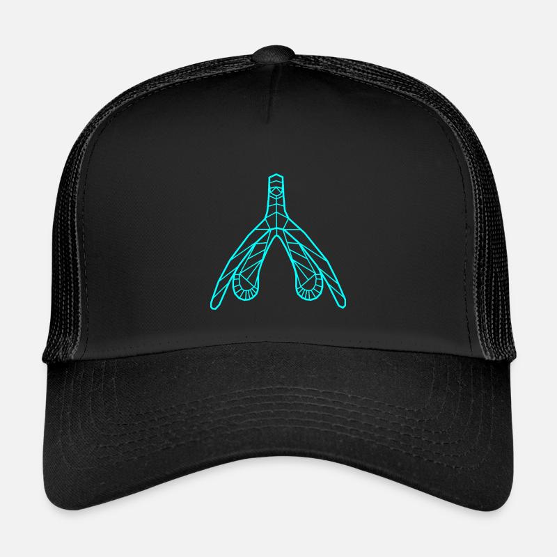 Klitoris_cyan - Kinder Trucker-Cap - Schwarz/Schwarz