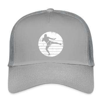Kickboxer Drawing - Kids’ Trucker Cap - light grey - Front