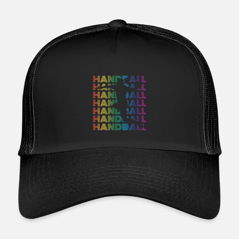 Handball Spielerin - Kinder Trucker-Cap - Schwarz/Schwarz