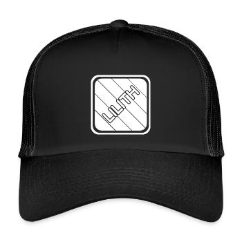 Geschenk für Lilith - Kinder Trucker-Cap - Schwarz/Schwarz - Vorne
