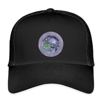 Zodiac Sign Sternzeichen Krebs Cancer Geschenk - Kinder Trucker-Cap - Schwarz/Schwarz - Vorne