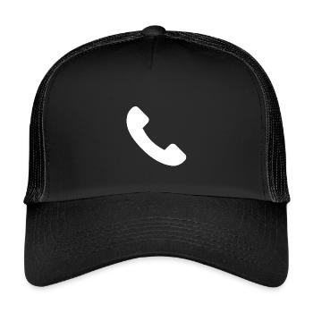 téléphone - Casquette trucker enfant - noir/noir - Devant