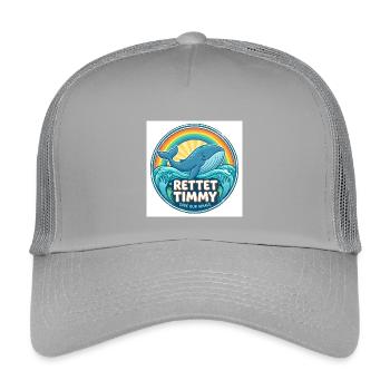 Rettet Timmy – Save Our Whale - Kinder Trucker-Cap - Hellgrau - Vorne