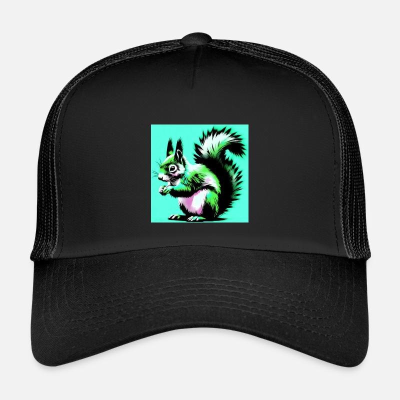 squirrel - Kids’ Trucker Cap - black/black