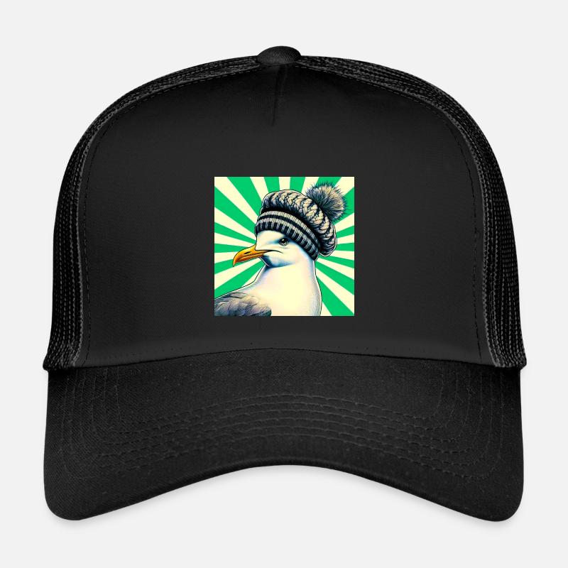 gull - Kids’ Trucker Cap - black/black