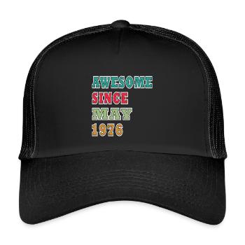 Birthday May 1976 - Kids’ Trucker Cap - black/black - Front