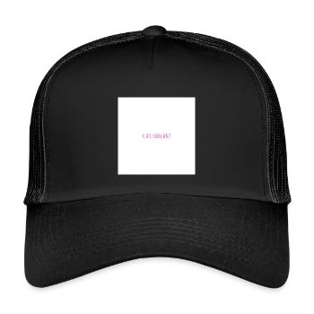 Pilates, Matcha, wiederholen - Kinder Trucker-Cap - Schwarz/Schwarz - Vorne