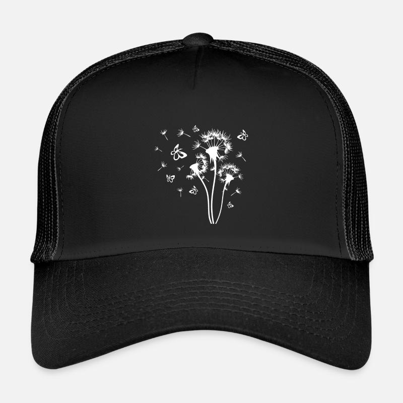 Pusteblume - Kinder Trucker-Cap - Schwarz/Schwarz