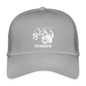 Landschaftsfotografin - Kinder Trucker-Cap - Hellgrau - Vorne