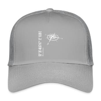 Koordinaten Norden - Kinder Trucker-Cap - Hellgrau - Vorne